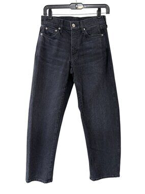 $255 AYR Black Charcoal The Knockout Straight Leg Jean Pants size 24/27"